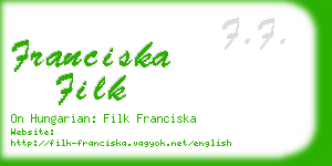 franciska filk business card
